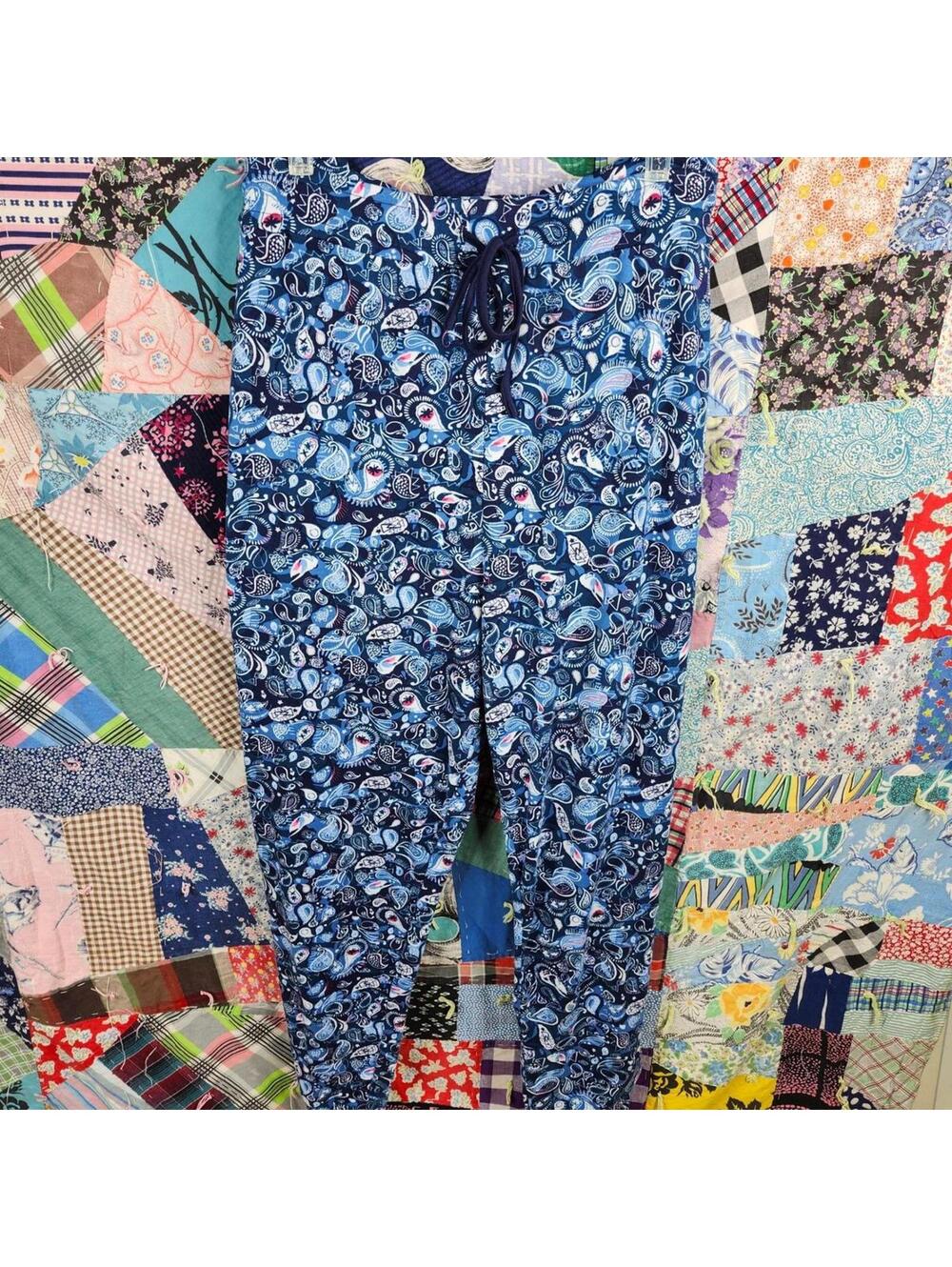 Cuddl Duds Paisley Lounge Pants Drawstring Waist Smart Comfort 3X